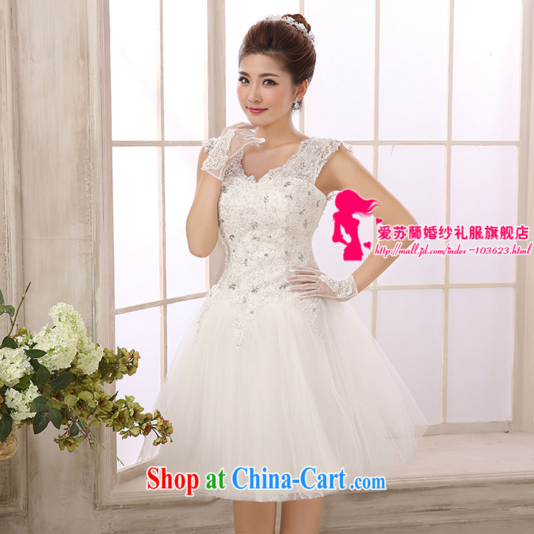 New short dress double shoulder strap lace dress bridal short dress bride small dress wedding bridesmaid dresses simple white XXXL pictures, price, brand platters! Elections are good character, the national distribution, so why buy now enjoy more preferential! Health