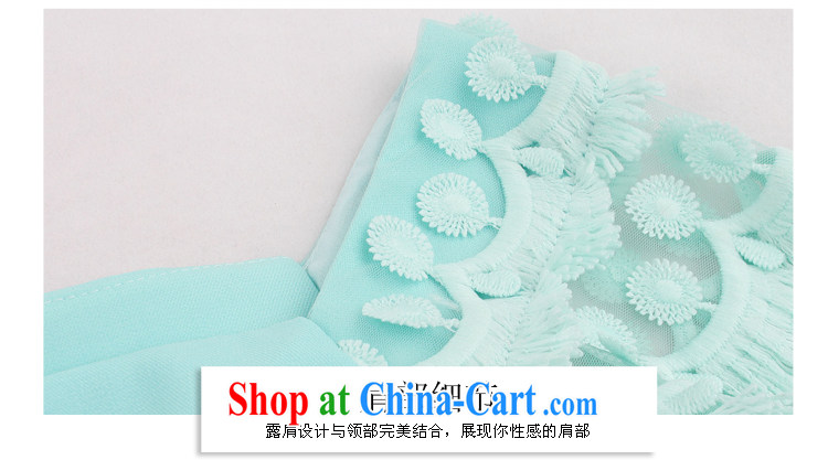 Yi Ge lire Lady style lace 5 cuffs and fresh name yuan a field for small dress dresses blue 6843 M pictures, price, brand platters! Elections are good character, the national distribution, so why buy now enjoy more preferential! Health