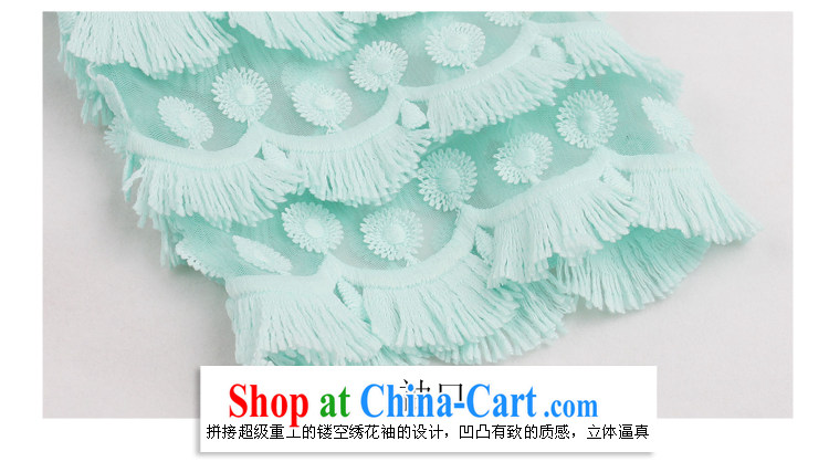 Yi Ge lire Lady style lace 5 cuffs and fresh name yuan a field for small dress dresses blue 6843 M pictures, price, brand platters! Elections are good character, the national distribution, so why buy now enjoy more preferential! Health