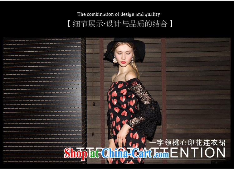 Yi Ge lire black lace-embroidered long-sleeved a field for commercial heart stamp dress dresses peach 6842 L pictures, price, brand platters! Elections are good character, the national distribution, so why buy now enjoy more preferential! Health