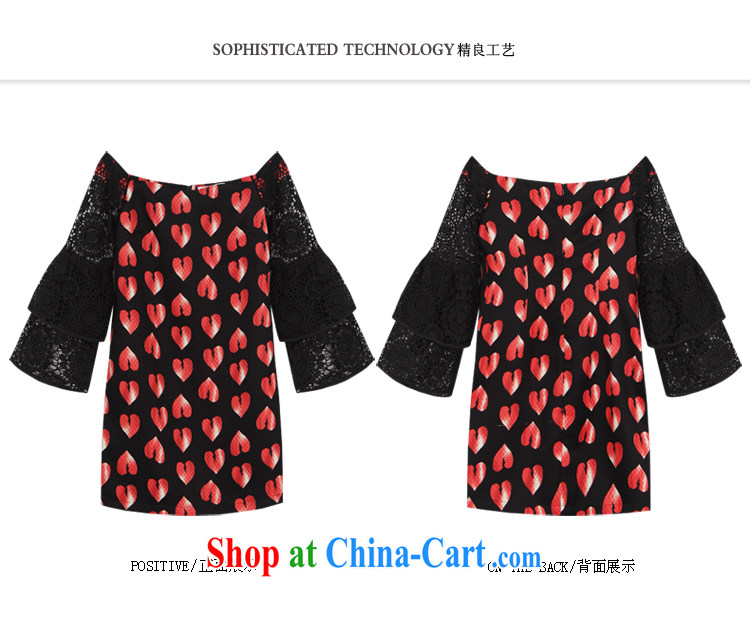 Yi Ge lire black lace-embroidered long-sleeved a field for commercial heart stamp dress dresses peach 6842 L pictures, price, brand platters! Elections are good character, the national distribution, so why buy now enjoy more preferential! Health
