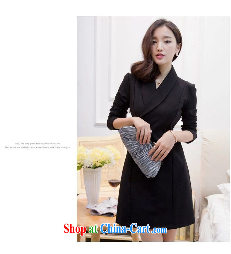 The colorful 2015 autumn and winter clothes new, name-yuan style dress thick package and long-sleeved solid beauty dresses 1861 wedding dress girl bridesmaid clothing black XL pictures, price, brand platters! Elections are good character, the national distribution, so why buy now enjoy more preferential! Health