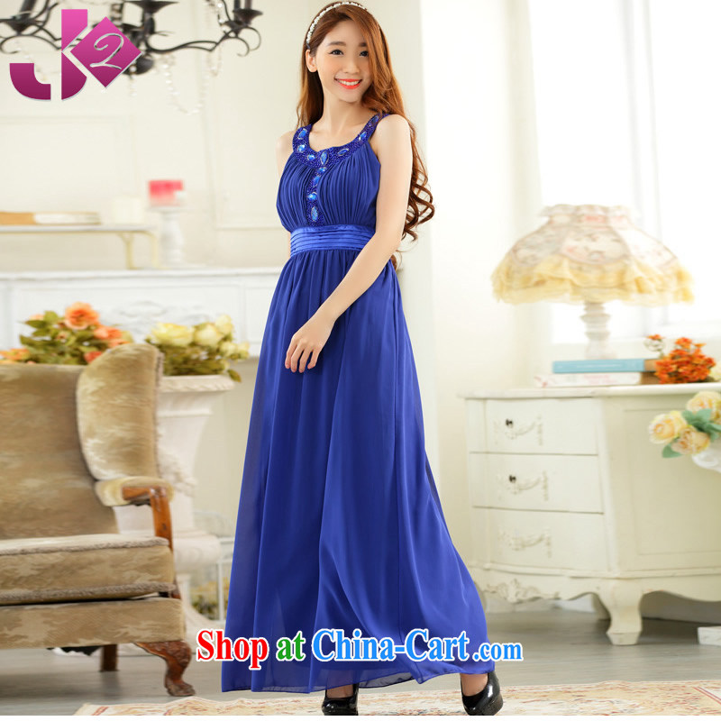 JK 2. YY 2015 spring and summer new annual meeting presided over long evening dress collarbone cultivating parquet drill fall snow woven long skirt XL female pink Code relate weight for height in the advisory service, JK 2. YY, shopping on the Internet