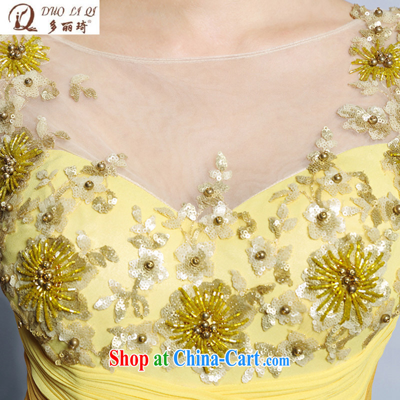 More than Li Qi long-sleeved yellow Evening Dress retro Palace long moderator performances dress picture color XXL, Lai Ki (Doris dress), and, on-line shopping