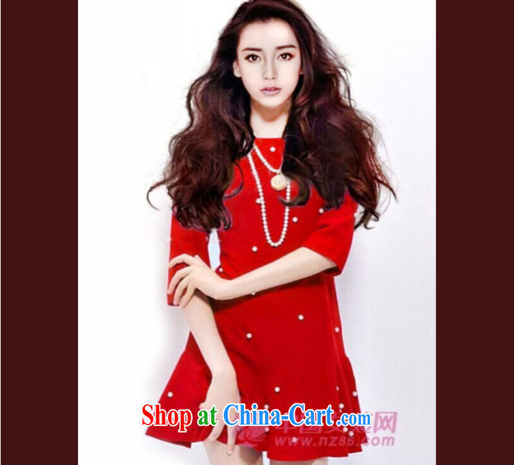 The Bekaa in Dili early spring dress Yang Ying, star nails, Pearl cuff red dress dress bridal service 3007 #red XL pictures, price, brand platters! Elections are good character, the national distribution, so why buy now enjoy more preferential! Health