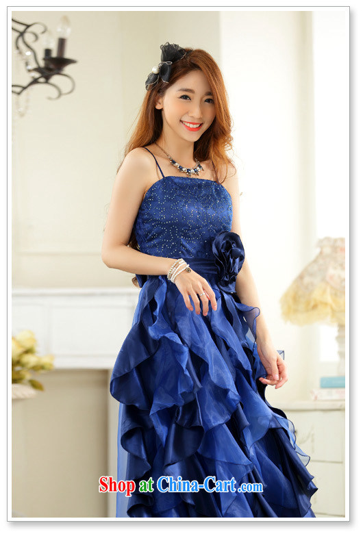 The glued three-dimensional large floral layers long evening dress 2015 Korean version of the new, sweet banquet annual meeting of persons chairing cake dress skirt 5648 royal blue XXXL code pictures, price, brand platters! Elections are good character, the national distribution, so why buy now enjoy more preferential! Health