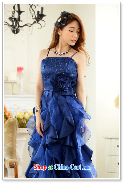 The glued three-dimensional large floral layers long evening dress 2015 Korean version of the new, sweet banquet annual meeting of persons chairing cake dress skirt 5648 royal blue XXXL code pictures, price, brand platters! Elections are good character, the national distribution, so why buy now enjoy more preferential! Health