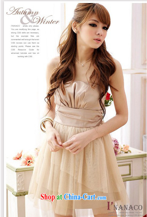 The Bekaa in Dili 1286 #wedding dresses small bridesmaid dress evening gown dress (good) apricot are code pictures, price, brand platters! Elections are good character, the national distribution, so why buy now enjoy more preferential! Health