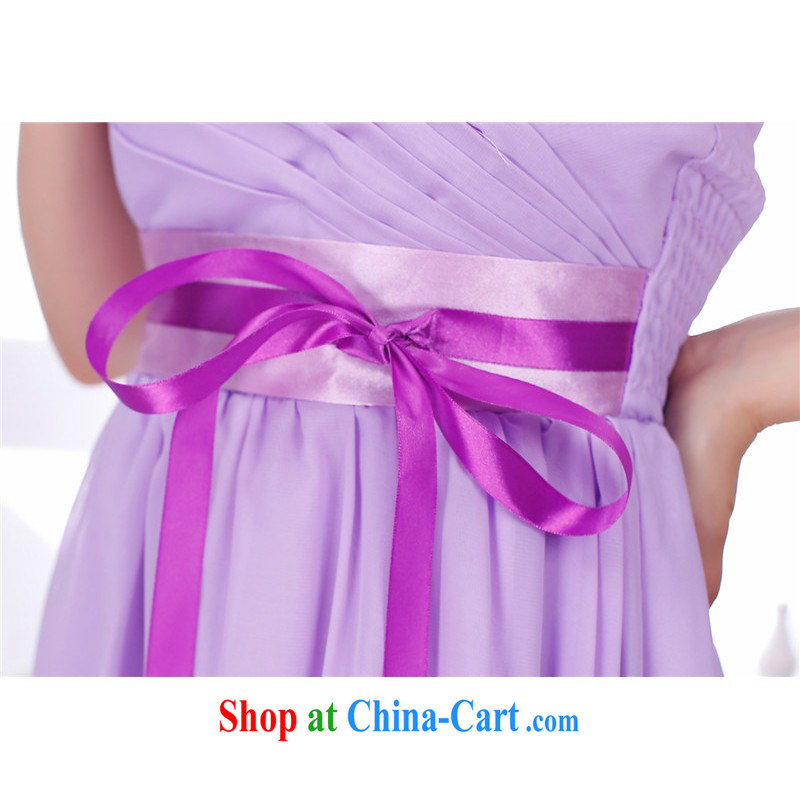 The delivery package as soon as possible the new Snow woven small dress ribbon waist bare chest straps dress etiquette annual long skirt wedding evening dress sister bridesmaid short skirts short skirts purple are code, land is still the garment, and shop