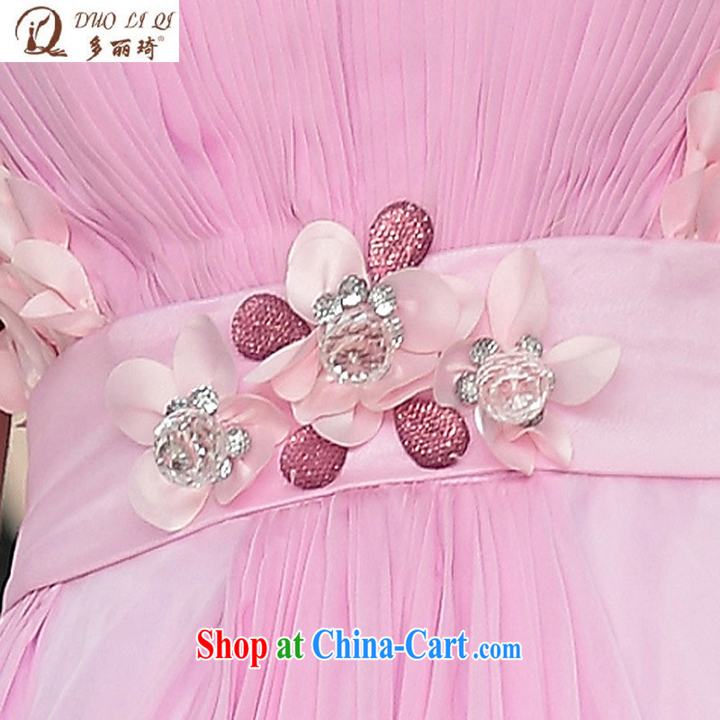 Multi-LAI Ki Europe Evening Dress pink lovely bridesmaid dress shoulders a flower Bridal party wedding dress pink XXL, Lai Ki (Doris dress), and, on-line shopping