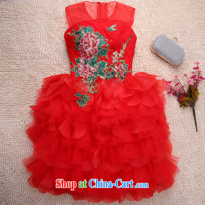 Love Life 2015 new dress China wind long embroidery red retro dresses married a Field shoulder bare chest two models the Field shoulder short XXL 2 feet 3 waist, love life, and, on-line shopping