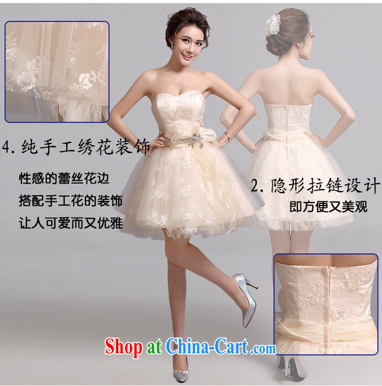 Hi, HI wedding dresses new spring 2015 Korean bridal short, chest bare beauty banquet bridesmaid dress X 034 champagne color left size tailored pictures, price, brand platters! Elections are good character, the national distribution, so why buy now enjoy more preferential! Health
