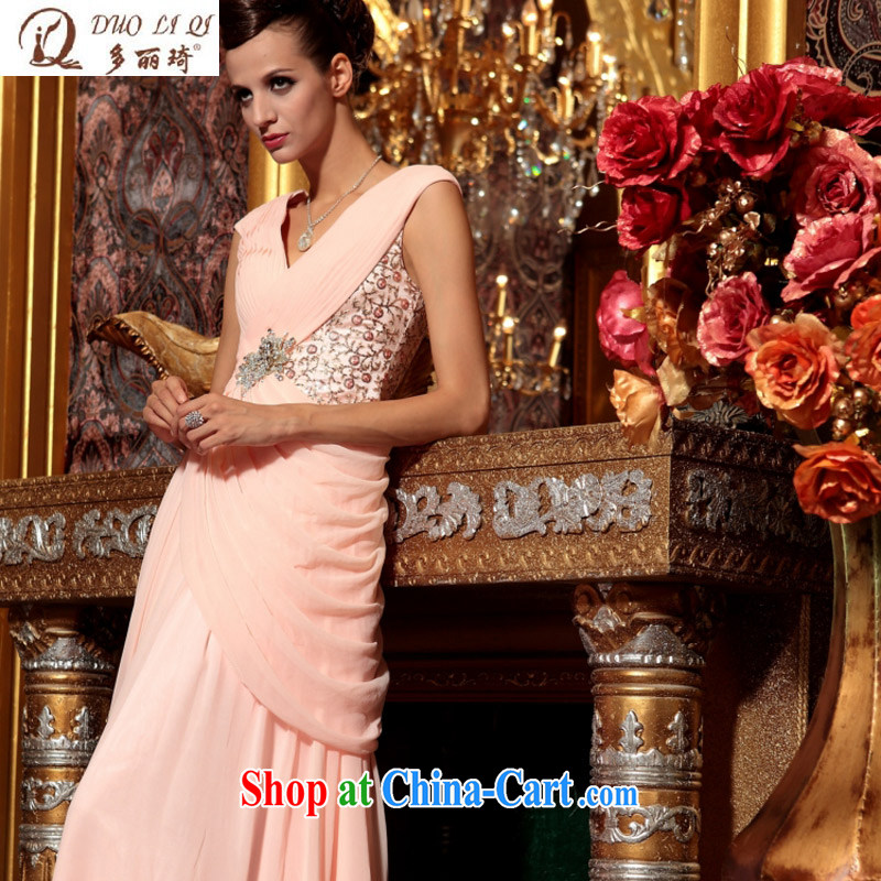 Multi-LAI Ki pale pink cultivating large yards, toast reception wedding dresses Evening Dress pink XXL, Li Qi (Doris dress), online shopping