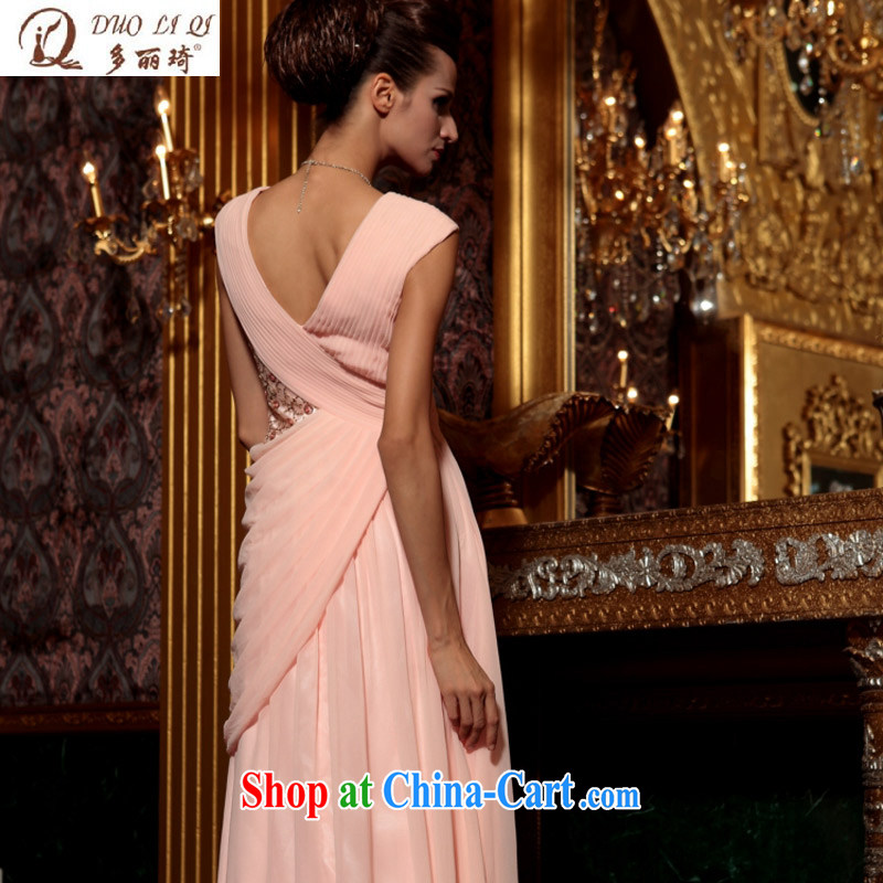 Multi-LAI Ki pale pink cultivating large yards, toast reception wedding dresses Evening Dress pink XXL, Li Qi (Doris dress), online shopping
