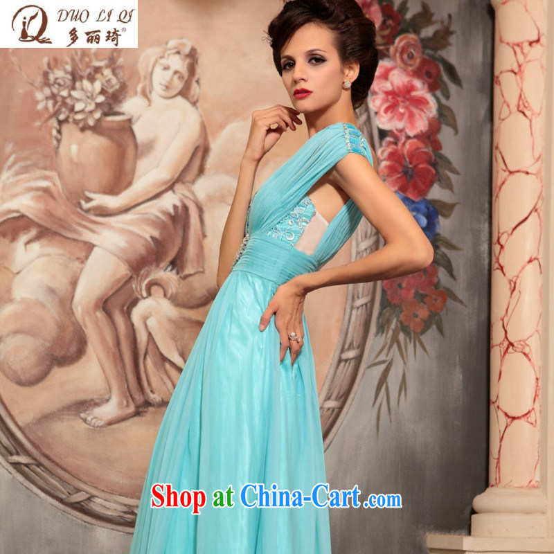 More than Lai Ki blue beauty, long evening dress banquet the Evening dress in Europe Evening Dress blue XL, Li Qi (Doris dress), online shopping