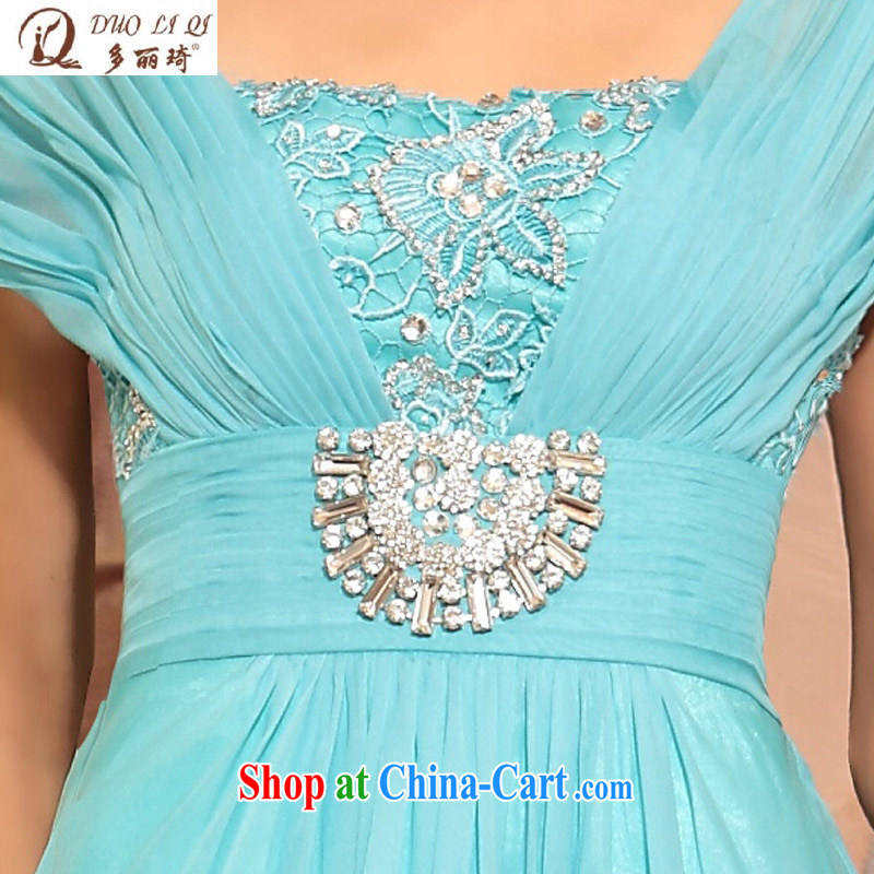 More than Lai Ki blue beauty, long evening dress banquet the Evening dress in Europe Evening Dress blue XL, Li Qi (Doris dress), online shopping