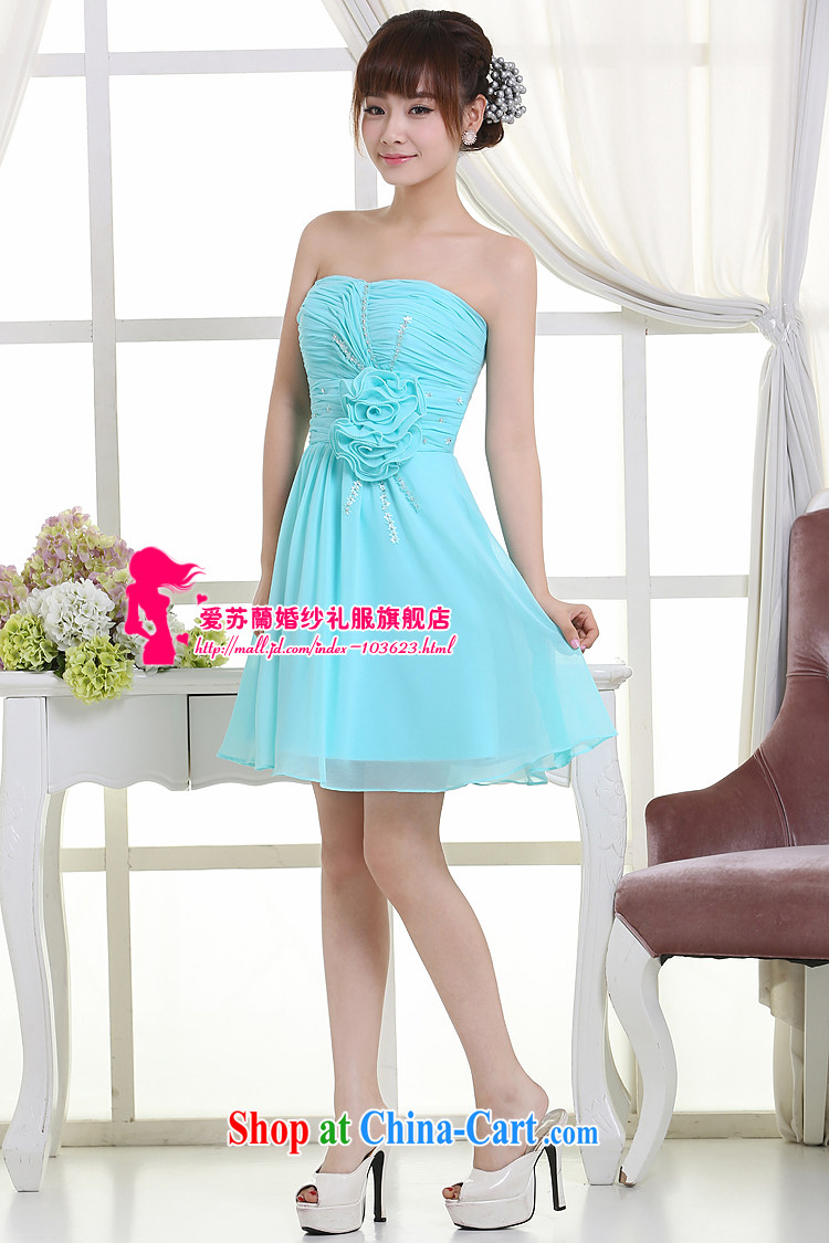 New dress wedding bridal gown bridesmaid dress dress dress toast bride short dress blue XXL pictures, price, brand platters! Elections are good character, the national distribution, so why buy now enjoy more preferential! Health