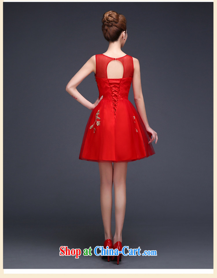 Summer toast Service Bridal 2015 new dress stylish red short dress small banquet night parquet drill dress female Red XXL (tie-down design adjustable fit) pictures, price, brand platters! Elections are good character, the national distribution, so why buy now enjoy more preferential! Health