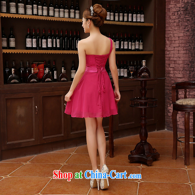 2015 new SISTER bridesmaid mission bridesmaid dress lace bare chest bowtie small dress evening dress dress Korean pink XXL, her spirit, and shopping on the Internet