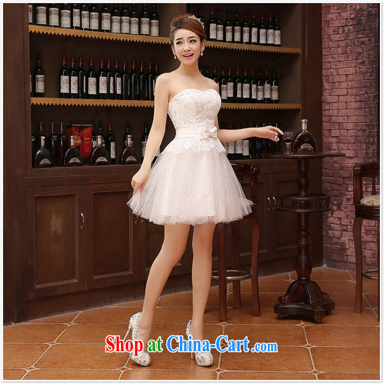 wedding dresses bridal toast service 2015 new wedding dress bridesmaid clothing dress short dual-shoulder strap white M pictures, price, brand platters! Elections are good character, the national distribution, so why buy now enjoy more preferential! Health