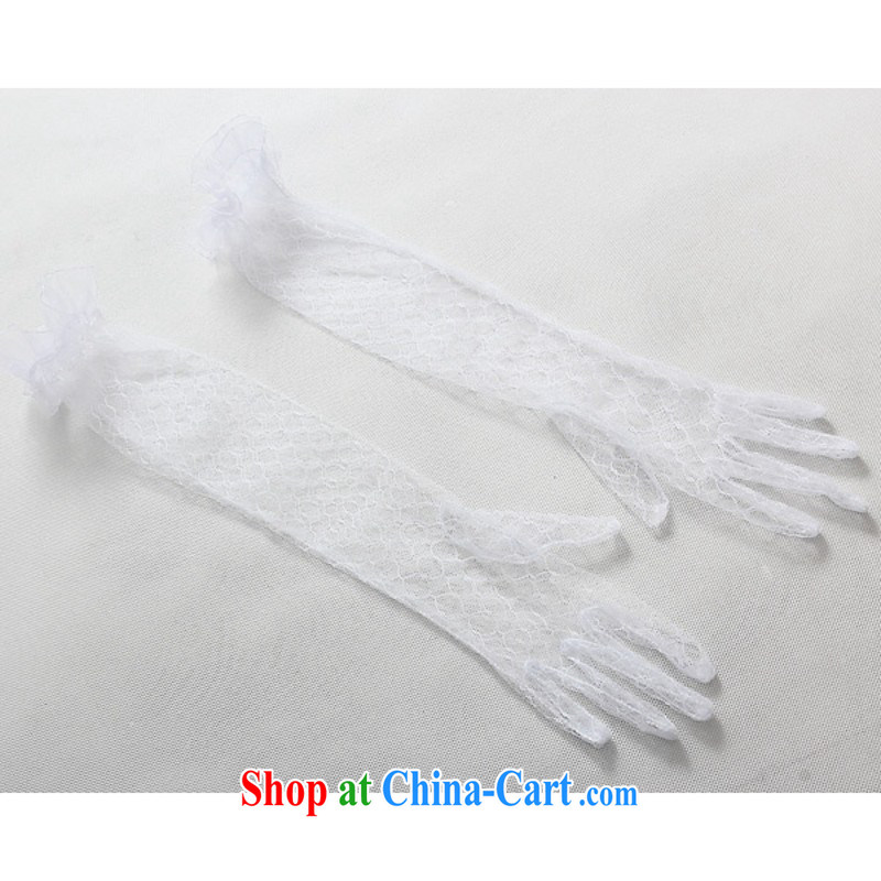 Not only Sale! Pure white lace gloves transparent Web yarn, long, set the dress wedding short gloves sunscreen dress matching gloves ultra-thin transparent and refined, white short, code, constitution and Jacob (QIANYAZI), online shopping