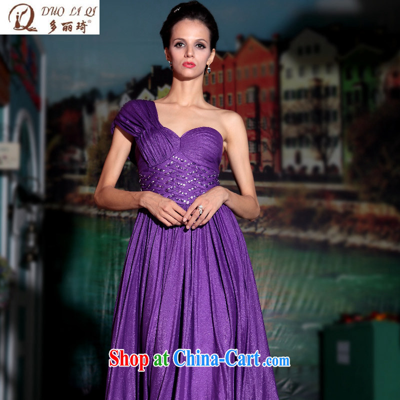 More LAI Ki Europe Evening Dress deep purple classy performances dress dress exhibition evening dress purple XXL