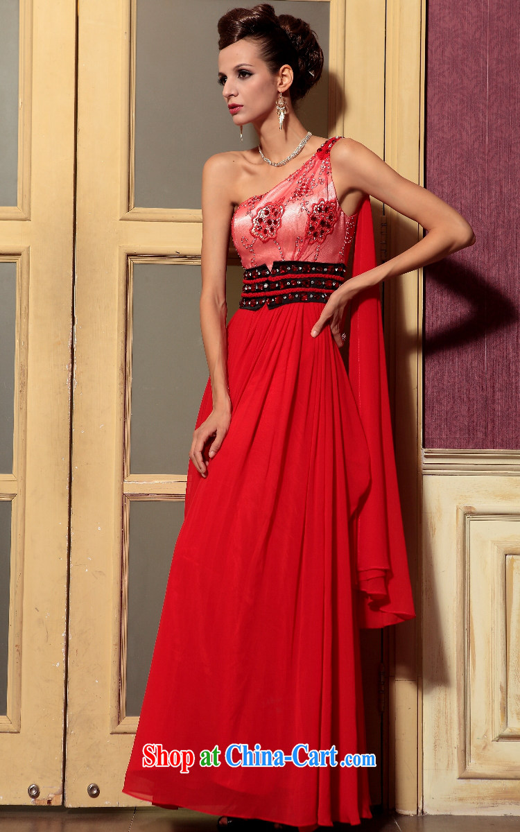 Multi-LAI Ki red embroidery single shoulder elegant evening dress wedding dress toast show trade dress 30,787 red XXL pictures, price, brand platters! Elections are good character, the national distribution, so why buy now enjoy more preferential! Health