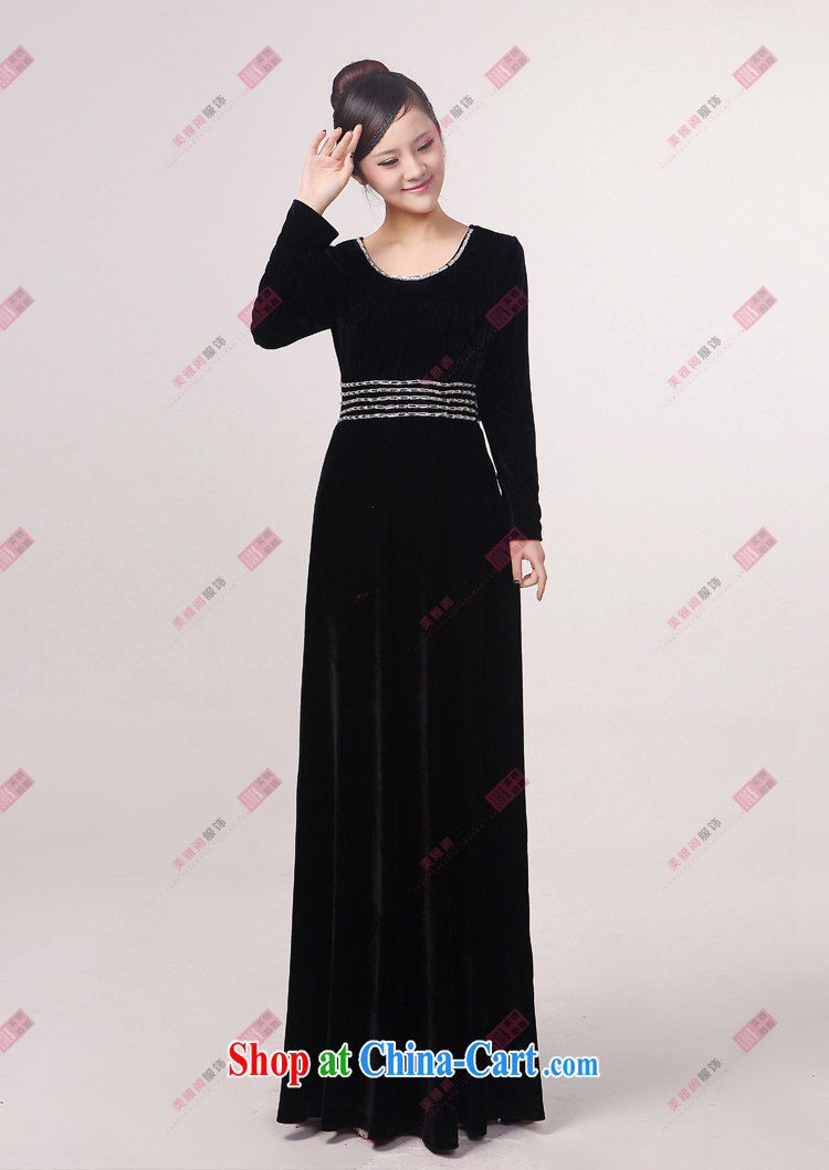 Her spirit winter long-sleeved chorus wear black velvet choral service older chorus clothing choral conductor serving black XXXXL pictures, price, brand platters! Elections are good character, the national distribution, so why buy now enjoy more preferential! Health