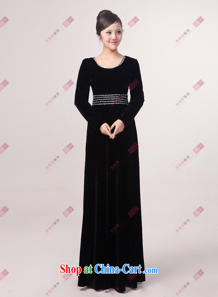 Her spirit winter long-sleeved chorus wear black velvet choral service older chorus clothing choral conductor serving black XXXXL pictures, price, brand platters! Elections are good character, the national distribution, so why buy now enjoy more preferential! Health