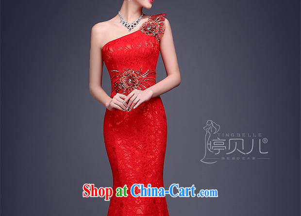 Toasting Service Bridal 2015 New Red, shoulder-length, crowsfoot winter wedding dress banquet annual Red Beauty M pictures, price, brand platters! Elections are good character, the national distribution, so why buy now enjoy more preferential! Health