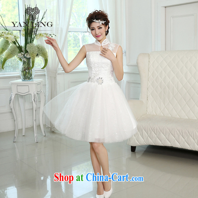 2015 New Field shoulder Princess bride shaggy dress flowers short marriage, the wedding dress bridesmaid dress LF 260 red XXL, her spirit, and on-line shopping