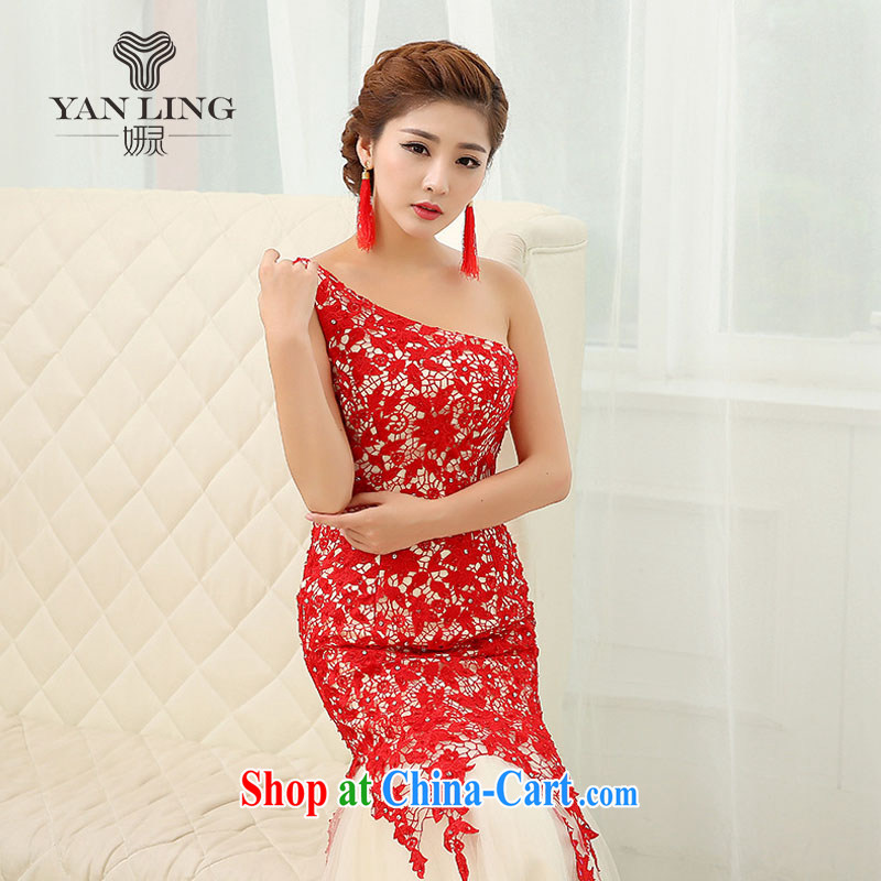 2015 marriage toast serving the shoulder at Merlion dress Korean new strap Evening Dress beauty graphics thin LF XXL 264, her spirit, and, on-line shopping