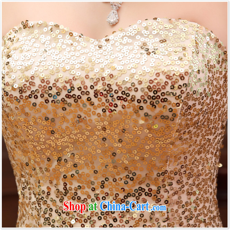 2015 new marriage wedding dresses Long sections, accompanied by her husband in the marriage Tie long evening dress wedding dress gold M M pictures, price, brand platters! Elections are good character, the national distribution, so why buy now enjoy more preferential! Health