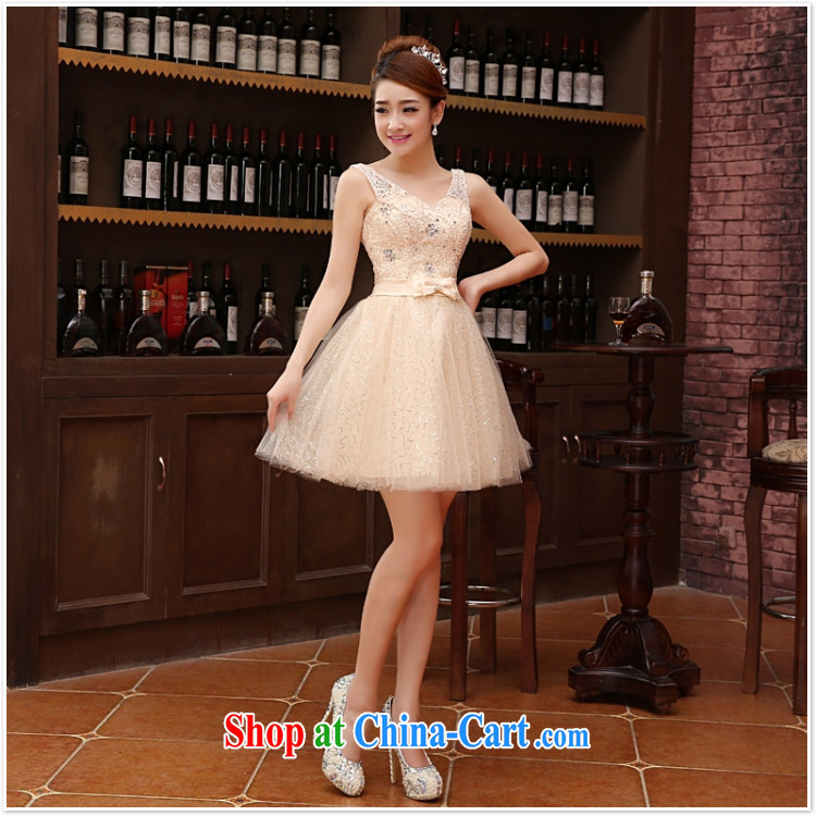 2015 new lace wedding dresses small short Evening Dress skirt show bridal toast clothing bridesmaid banquet service M meat color XXL pictures, price, brand platters! Elections are good character, the national distribution, so why buy now enjoy more preferential! Health