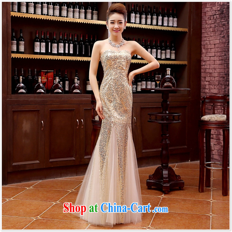 2015 cultivating sense of bare chest, dress crowsfoot lace girl Evening Dress long, stars, bridal toast serving red XXL, her spirit, and shopping on the Internet