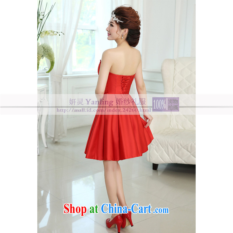 15 new stylish Korean dress bride toast wedding services bridesmaid sister in a short, small dress LF 182 red XXL, her spirit, and shopping on the Internet