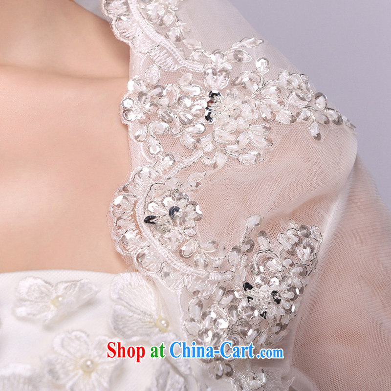 Hi Ka-hi 2015 new white bridal shawl thin lace small jacket wedding dresses accessories NJ 03 white, code, hi Ka-hi, shopping on the Internet