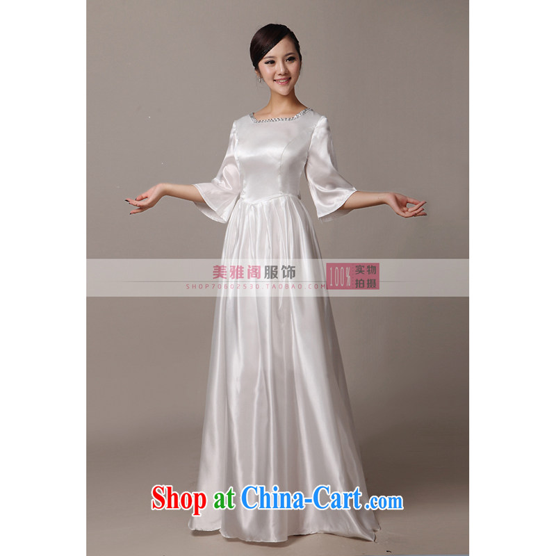 Her spirit new special offers long, chorus chorus served in serving older chorus clothing female long skirt white XXXXL, her spirit (Yanling), online shopping