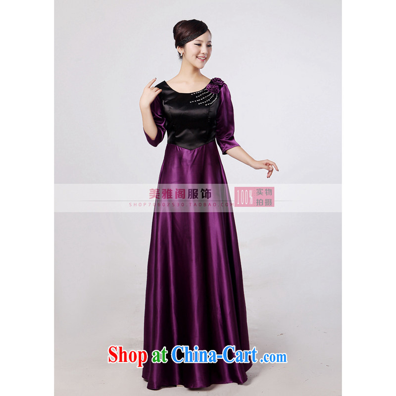 Her spirit new choral service long-sleeved long chorus choir uniforms clothing women dress, costume custom XXXXL, her spirit (Yanling), online shopping