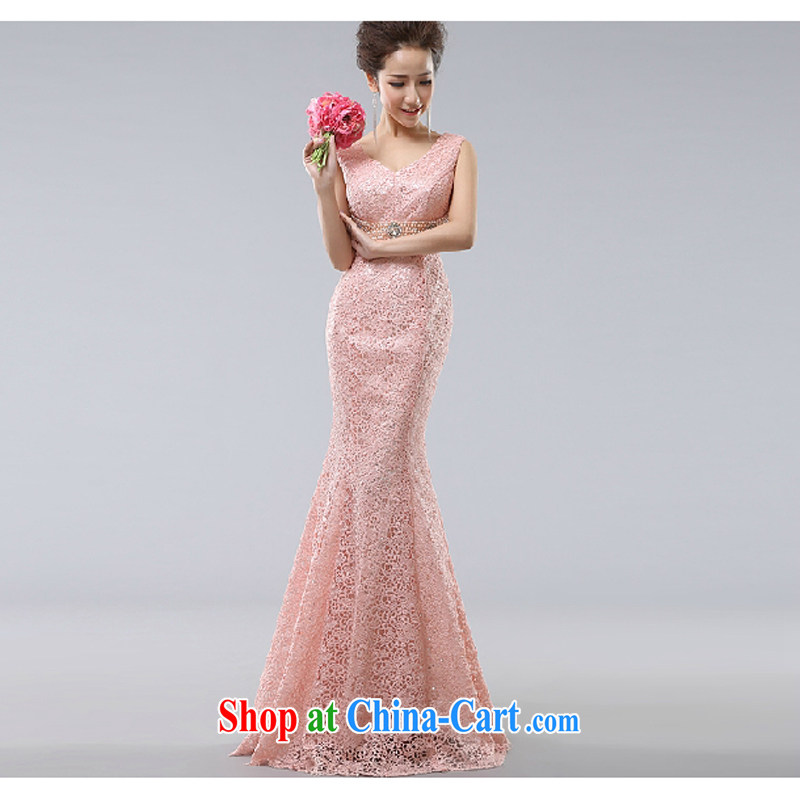Her spirit new lace shoulders crowsfoot beauty package and bride's wedding dress Night sense of the show dress XXL, her spirit (Yanling), and shopping on the Internet