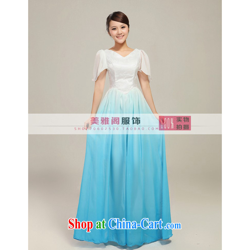 Her spirit special ceremonial chair chorus uniforms choral clothing female long skirt the music national costumes gradient XXL, her spirit (Yanling), online shopping