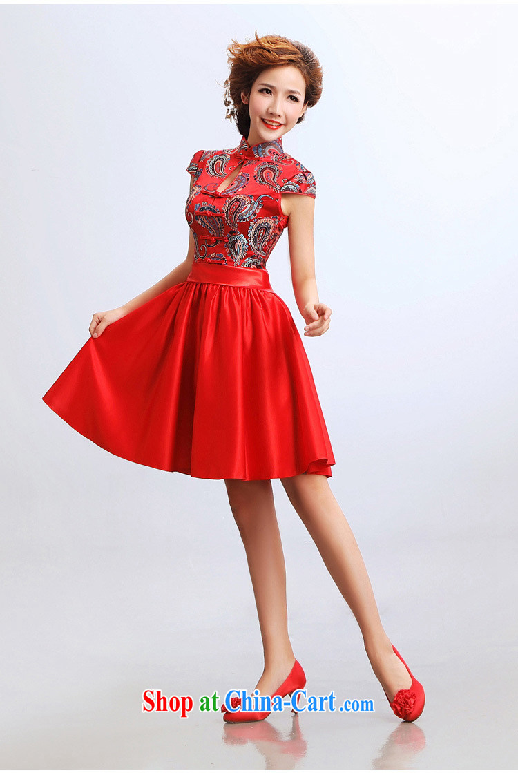 2015 stylish short skirts, short dresses improved cheongsam wedding dresses bridal wedding dress cheongsam red s pictures, price, brand platters! Elections are good character, the national distribution, so why buy now enjoy more preferential! Health