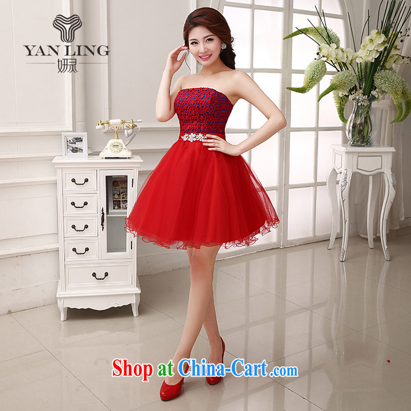 2015 wedding dresses bridal toast service 2014 marriage bridesmaid mission the betrothal and sisters in short, red dress LF 204 red s, her spirit, and, shopping on the Internet