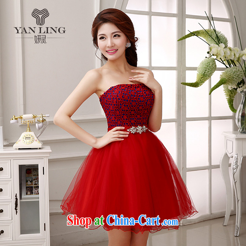 2015 wedding dresses bridal toast service 2014 marriage bridesmaid mission the betrothal and sisters in short, red dress LF 204 red s, her spirit, and, shopping on the Internet