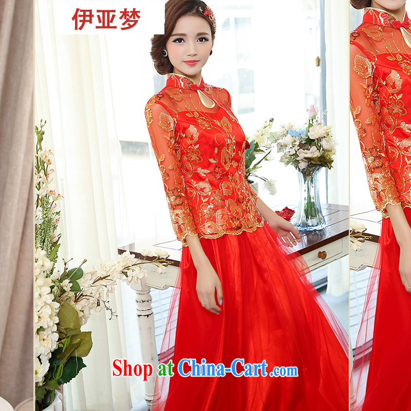 Bahia dream 2015 new wedding dresses banquet party uniforms Miss wedding two-piece dinner bridal toast serving red XXXL, the dream, and, on-line shopping