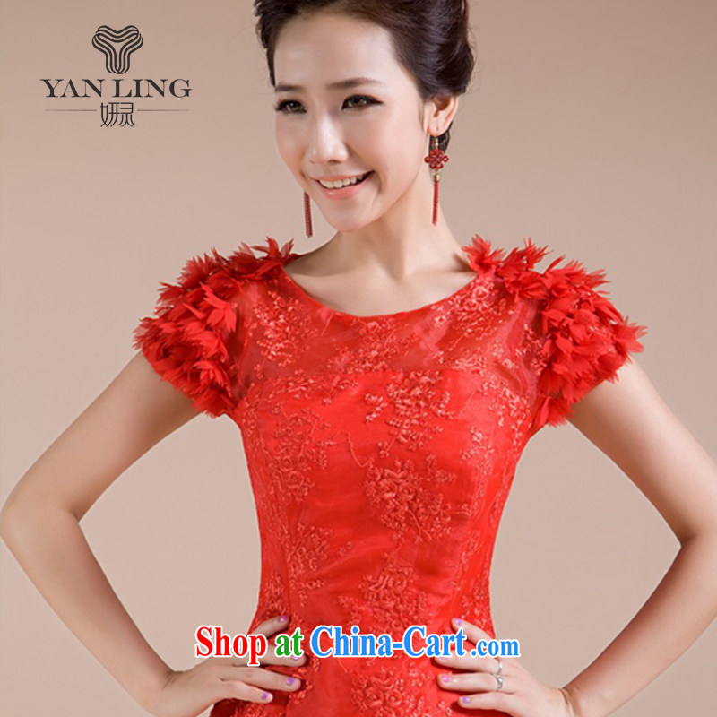 2015 new dress Openwork lace shoulder lace dress is cultivating small dress LF 153 red XXL, her spirit, and, shopping on the Internet