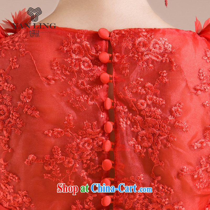 2015 new dress Openwork lace shoulder lace dress is cultivating small dress LF 153 red XXL, her spirit, and, shopping on the Internet