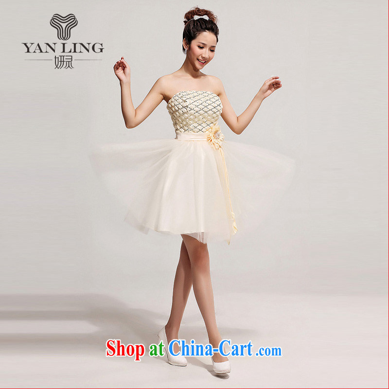 2015 new detailed tread bare chest lace skirt yarn with skirt yarn stereo with flowers small dress LF 163 white XXL, her spirit, and shopping on the Internet