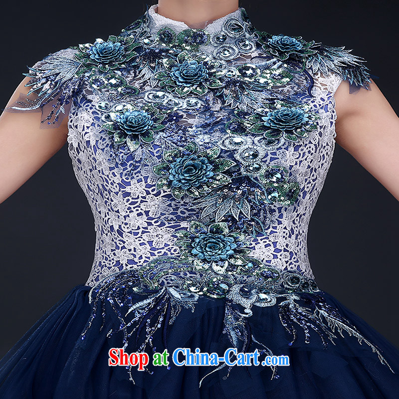 Sophie HIV than Evening Dress summer stylish and elegant short dress beauty graphics thin dress evening banquet small dress bridesmaid dress annual meeting of the persons chairing dark blue S, Sophie than AIDS (SOFIE ABBY), online shopping