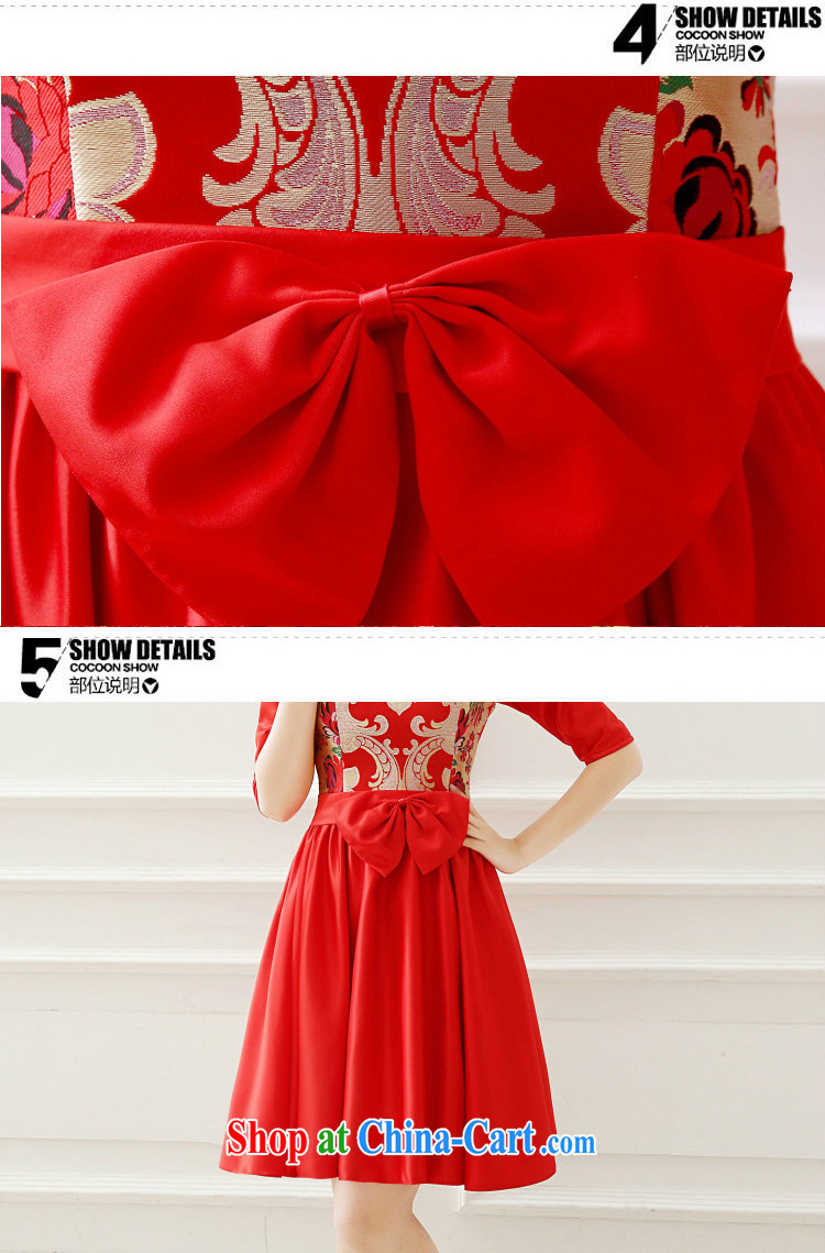 2015 improved short sleeves in Bride advanced brocade coverlets wedding dresses bride toast with QP 138 red s pictures, price, brand platters! Elections are good character, the national distribution, so why buy now enjoy more preferential! Health